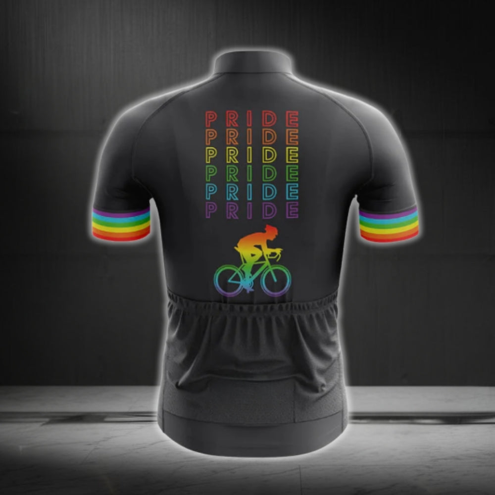 Pride Rainbow Cycling Short Sleeve Jersey Mens, LGBT Cycling Jerseys CG0201