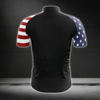 American Flag Short Sleeve Cycling Jersey For Men, Patriotic Cycling Jerseys CG0427