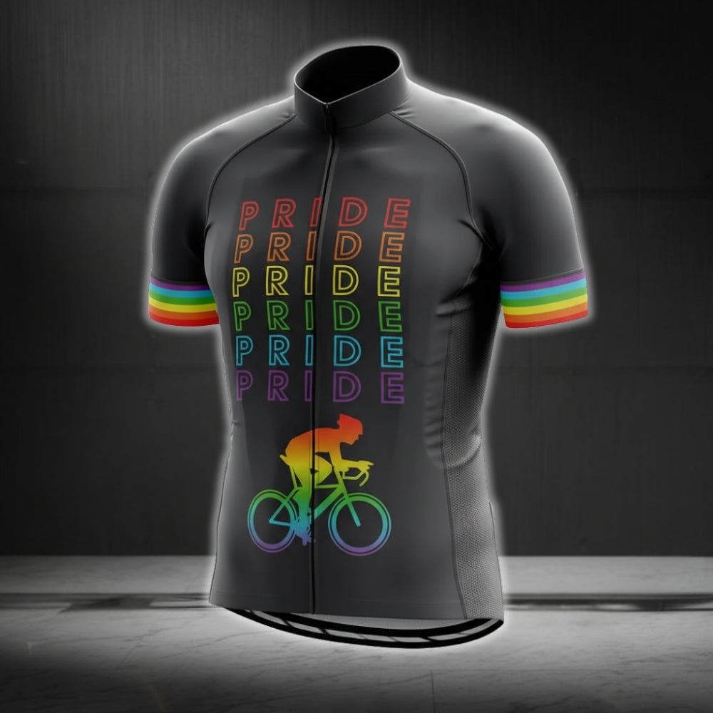 Pride Rainbow Cycling Short Sleeve Jersey Mens, LGBT Cycling Jerseys CG0201