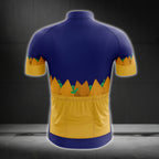 Blue And Yellow Taco Cycling Short Sleeve Jersey Mens, Mexican Food Cycling Jerseys CG0060