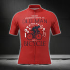 Never Underestimated An Old Man With A Bicycle Short Sleeve Cycling Jersey For Men, Funny Cycling Jerseys CG0428