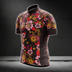 Bicycles And Flowes Cycling Short Sleeeve Jersey For Mens, Floral Cycling Jerseys CG0057