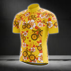 Bicycles And Flowes Cycling Short Sleeeve Jersey For Mens, Floral Cycling Jerseys CG0057