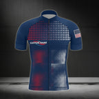 Custom White Red And Blue United States Cycling Short Sleeve Jersey For Men, Custom Patriotic Cycling Jersey Mens CZ0010