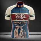 Bikes And Beers Riding Club Short Sleeve Men's Cycling Jerseys, Vintage Beer Club Cycling Jerseys CG0465
