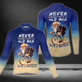 Never Underestimate An Old Man With A Bicycle Long Sleeve Men's Jersey, Funny Cycling Jersey For Mens CZ0068