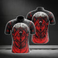 Black And Red Wolf Native Cycling Short Sleeve Jersey For Men, Wolf Native Pride Cycling Jerseys CG0552