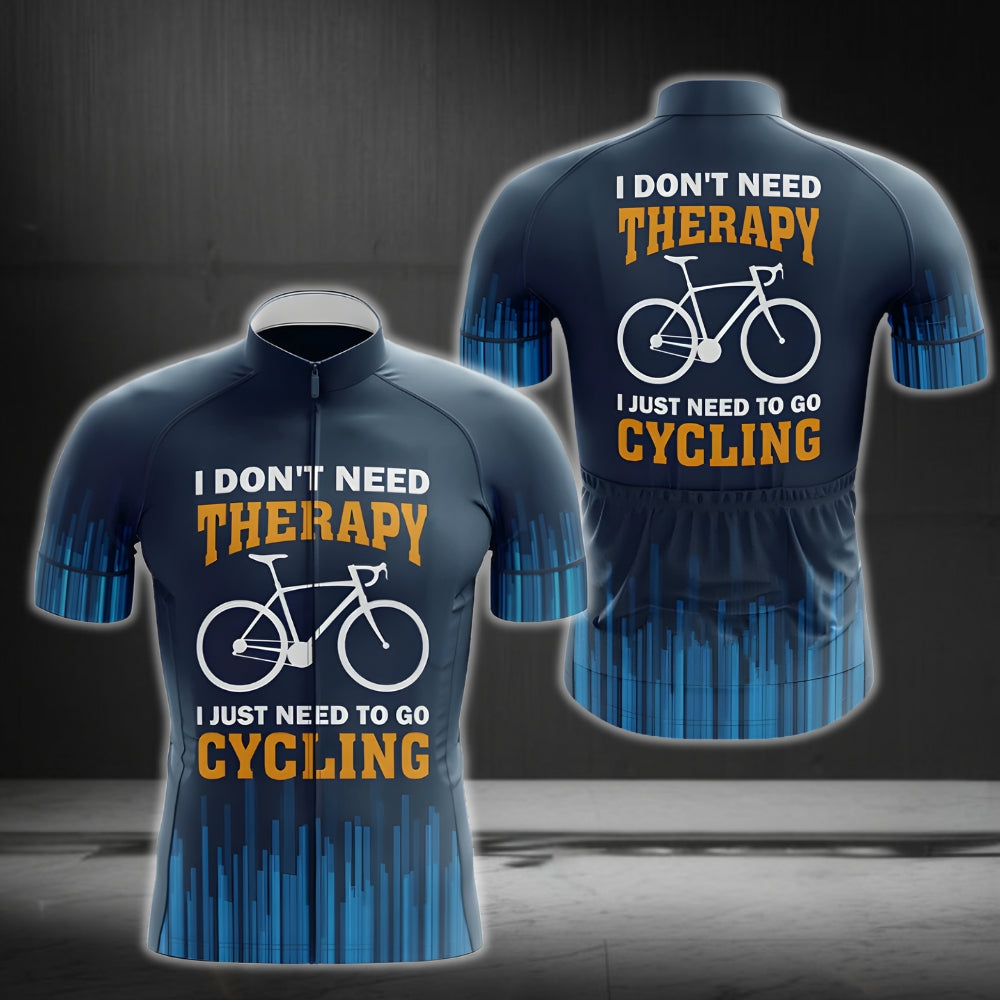 I Don't Need Therapy I Just Need To Do Cycling Men's Cycling Short Sleeve Jersey, Blue Cycling jerseys For Mens CG0061