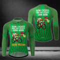 Slow Cyclists Make Fast Cyclists Look Good You're Welcome Men's Cycling Jersey Long Sleeve, Funny Cycling Jerseys CE0013