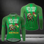 Slow Cyclists Make Fast Cyclists Look Good You're Welcome Men's Cycling Jersey Long Sleeve, Funny Cycling Jerseys CE0013