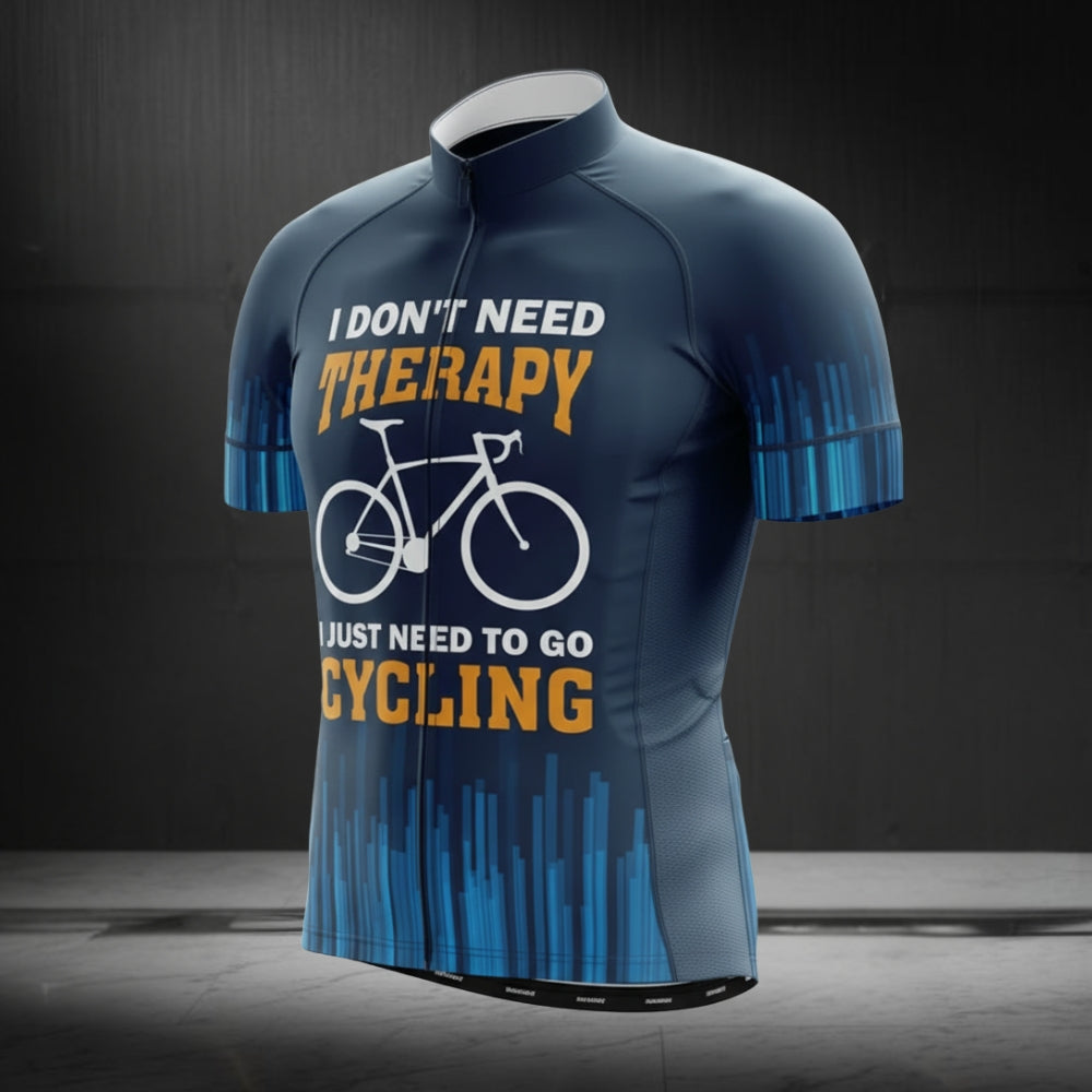 I Don't Need Therapy I Just Need To Do Cycling Men's Cycling Short Sleeve Jersey, Blue Cycling jerseys For Mens CG0061