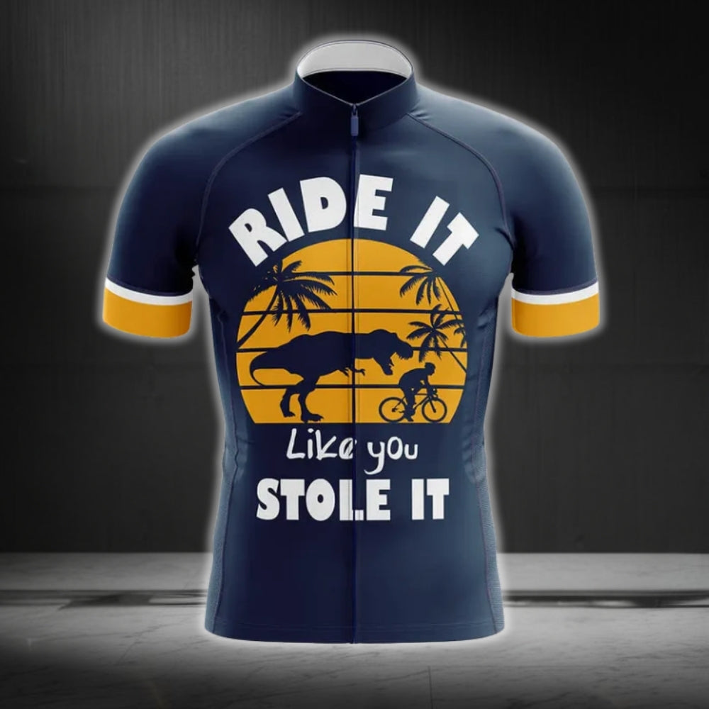 Ride It Like You Stole It Men's Funny Cycling Short Sleeve Jersey, Funny Cycling Jerseys CG0204