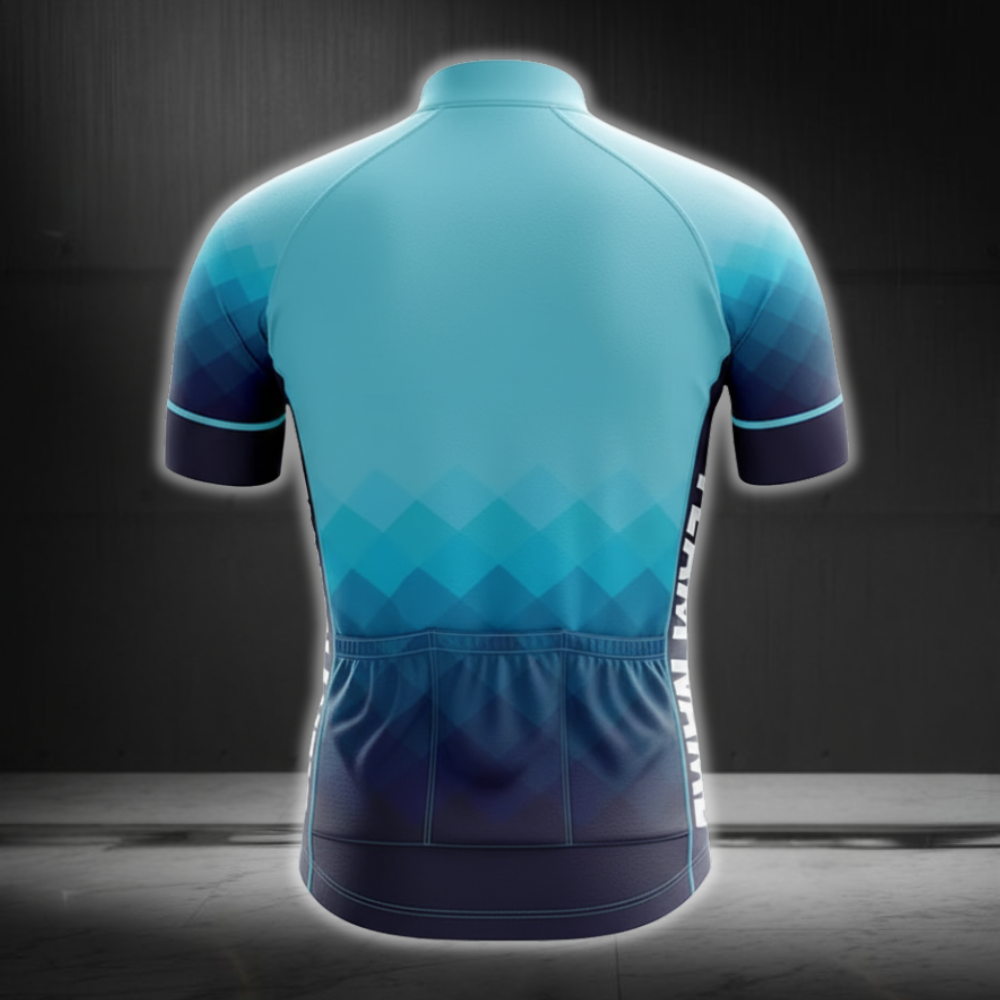 Custom Team Blue Men's Cycling Short Sleeve Jersey, Custom Cyling Jerseys For Team CE0055