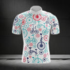 Colorful Bike Cycling Short Sleeve Jersey For Men, Men's Cycling Jerseys CG0553