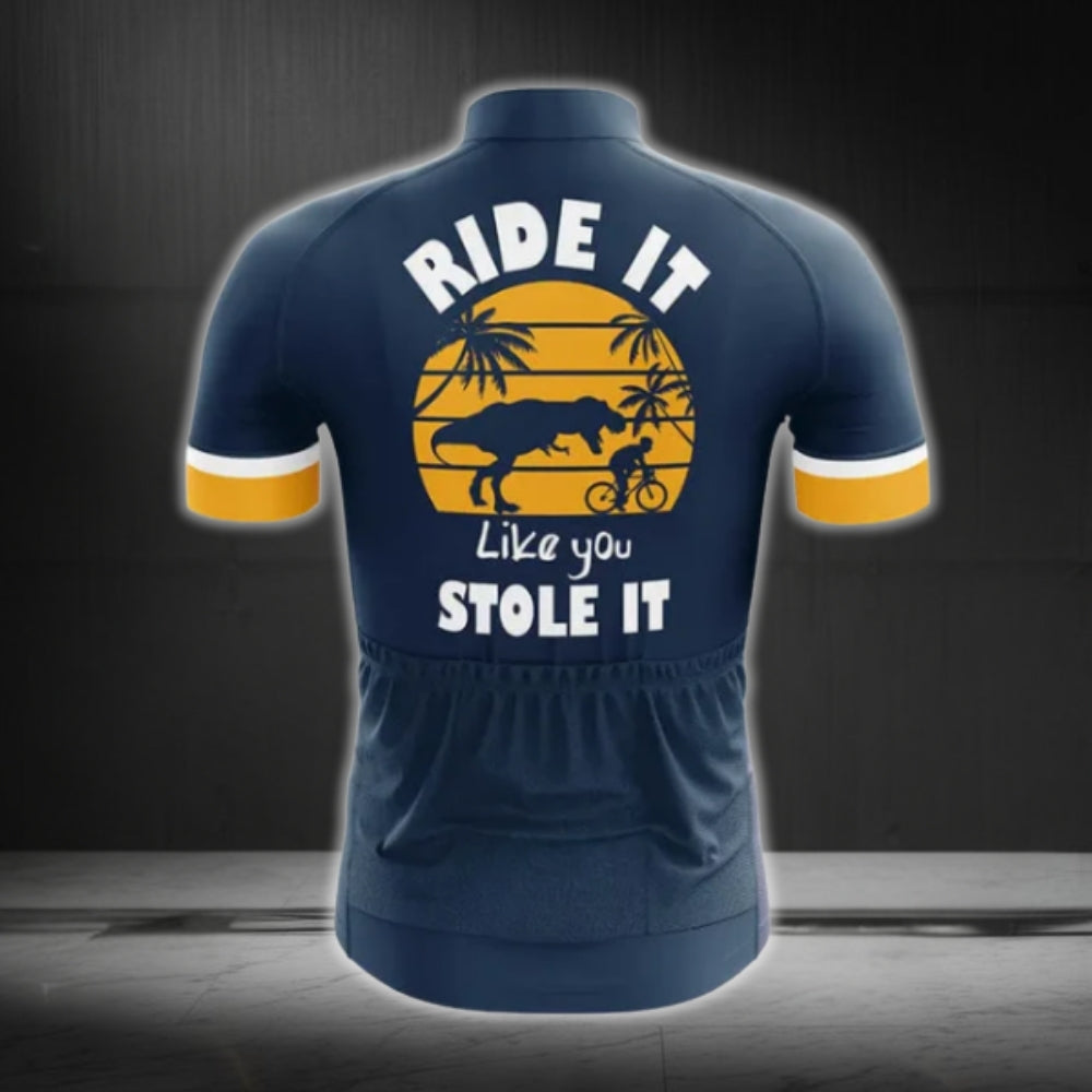Ride It Like You Stole It Men's Funny Cycling Short Sleeve Jersey, Funny Cycling Jerseys CG0204
