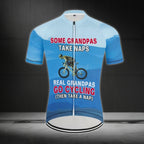 Some Grandpas Take Naps Real Grandpas Go Cycling Men's Cycling Short Sleeve Jersey, Funny Cycling Jersey CE0014