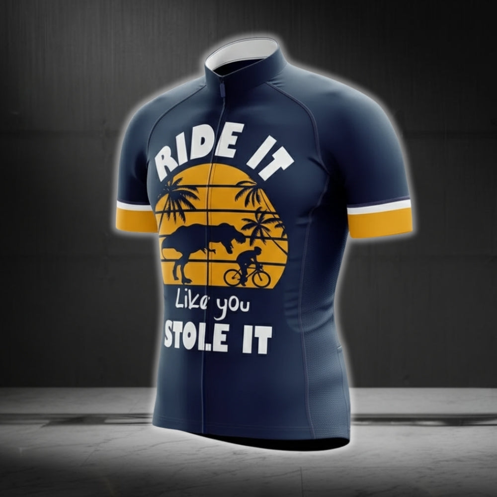 Ride It Like You Stole It Men's Funny Cycling Short Sleeve Jersey, Funny Cycling Jerseys CG0204