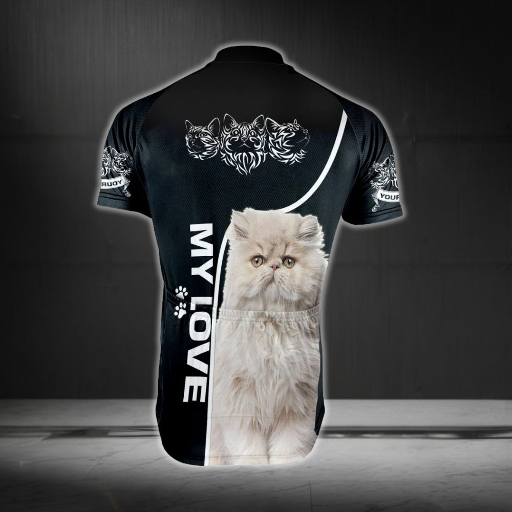 Custom Photo Pet Cycling Short Sleeve Jersey For Men, Custom Pet Lovers Cycling Jerseys CG0330
