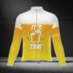 It's Time Beer Cycling Long Sleeve Men's Jersey, Beer Lovers Cycling Jerseys CG0331