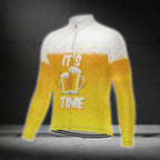 It's Time Beer Cycling Long Sleeve Men's Jersey, Beer Lovers Cycling Jerseys CG0331