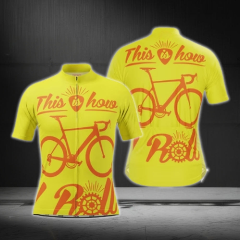 This Is How I Roll Men's Short Sleeve Cycling Jersey, Funny Cycling Jerseys For Mens CG0432