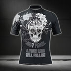 Free Your Mind Just Pedal And Your Legs Will Follow Mens Cycling Short Sleeve Jersey, Black Skull Cycling Jerseys CG0433