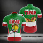 It's Taco Time Men's Funny Cycling Jersey, Taco Cycling Jerseys For Mexico Food Lovers CG0208