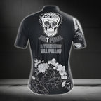 Free Your Mind Just Pedal And Your Legs Will Follow Mens Cycling Short Sleeve Jersey, Black Skull Cycling Jerseys CG0433