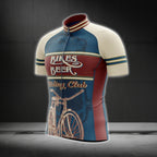 Bikes And Beers Riding Club Short Sleeve Men's Cycling Jerseys, Vintage Beer Club Cycling Jerseys CG0465