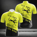 Old Man On Bike Short Sleeve Cycling Jersey For Mens, Funny Cycling Jerseys CE0011