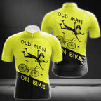 Old Man On Bike Short Sleeve Cycling Jersey For Mens, Funny Cycling Jerseys CE0011