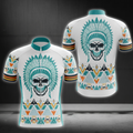 Skull Tribal Native Cycling Short Sleeve Jersey For Men, Skull Cycling Jersey CG0841