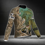 Custom Fishing Camo Cycling Long Sleeve Jersey For Men, Custom Fishing Cycling Jerseys CG0333