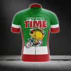 It's Taco Time Men's Funny Cycling Jersey, Taco Cycling Jerseys For Mexico Food Lovers CG0208