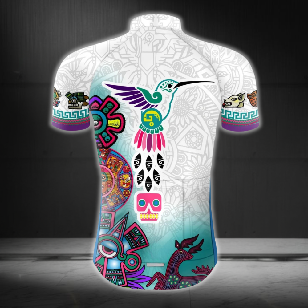 Aztec Mexico Cycling Short Sleeve Jersey For Mens, Mexico Cycling Jersey CZ0142