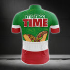 It's Taco Time Men's Funny Cycling Jersey, Taco Cycling Jerseys For Mexico Food Lovers CG0208
