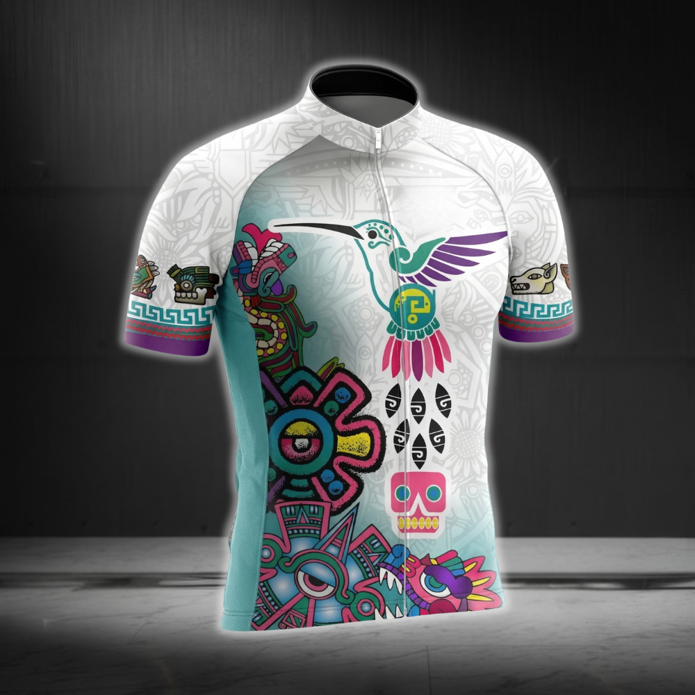 Aztec Mexico Cycling Short Sleeve Jersey For Mens, Mexico Cycling Jersey CZ0142