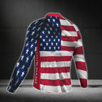 Custom American Eagle Cycling Jersey Long Sleeve For Men, Custom Patriotic Cycling Jerseys CG0334