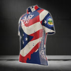 Ohio Flag Short Sleeve Men's Cycling Jersey, Ohio Cycling Jerseys CG0434