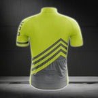 Green And Grey USA Flag Cycling Short Sleeve Men's Jersey, Patriotic Cycling Jerseys CG0558