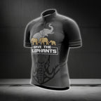 Save The Elephants Short Sleeve Cycling Jerseys For Men, Elephant Lovers Cycling Jerseys CG0209