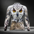 Custom Owl Long Sleeve Women's Cycling Jersey, Custom Owl Cycling Jerseys CG0335
