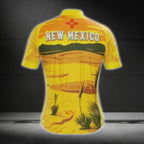 Men's New Mexico Yellow Short Sleeve Cycling Jersey, New Mexico State Cycling Jerseys CG0435
