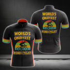 World's Okayest Road Cyclist Cycling Short Sleeve Jersey For Mens, Men's Funny Cycling Jerseys CG0210