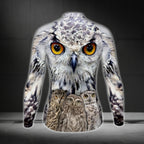 Custom Owl Long Sleeve Women's Cycling Jersey, Custom Owl Cycling Jerseys CG0335