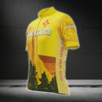 Men's New Mexico Yellow Short Sleeve Cycling Jersey, New Mexico State Cycling Jerseys CG0435