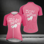 Yes I'm A Cat Person Women's Pink Cycling Short Sleeve Jersey, Cat Cycling Jersey For Ladies CE0020