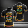 Cycling Grandpa Never Get Old Short Sleeve Cycling Jersey, Cycling Jerseys For Grandpa CG0128