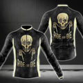 Ride Or Die Skull Cycling Long Sleeve Mens Jersey, Skull Cycling Jersey CG0729