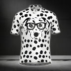 Dalmatian Dog Short Sleeve Cycling Jersey For Men, Dalmatian Dog Lovers Cycling Jerseys CG0436